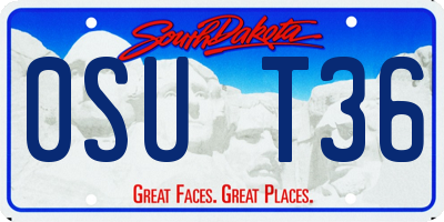 SD license plate 0SUT36