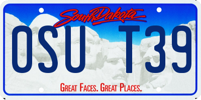 SD license plate 0SUT39