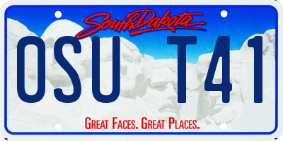 SD license plate 0SUT41