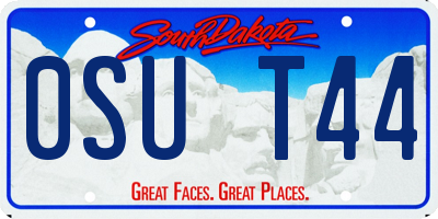 SD license plate 0SUT44