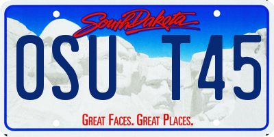 SD license plate 0SUT45
