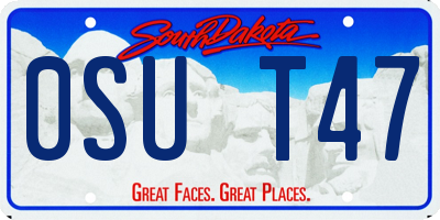 SD license plate 0SUT47