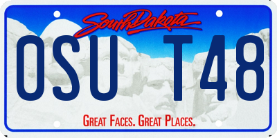 SD license plate 0SUT48