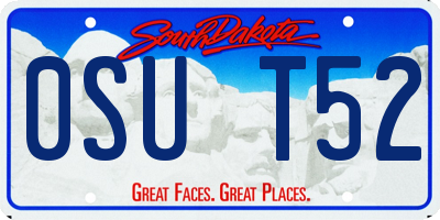 SD license plate 0SUT52