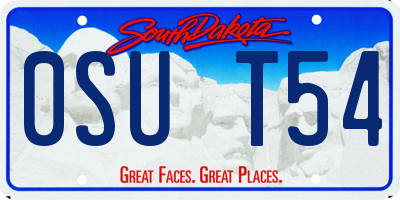 SD license plate 0SUT54