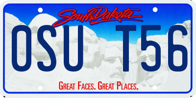 SD license plate 0SUT56