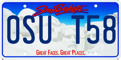 SD license plate 0SUT58