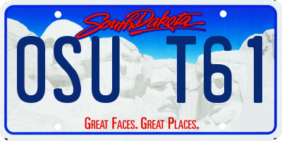 SD license plate 0SUT61