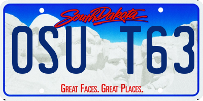 SD license plate 0SUT63
