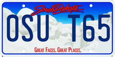 SD license plate 0SUT65