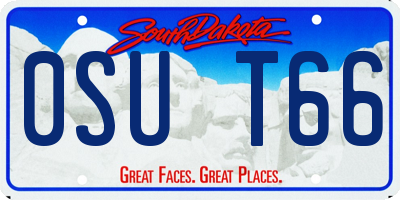SD license plate 0SUT66