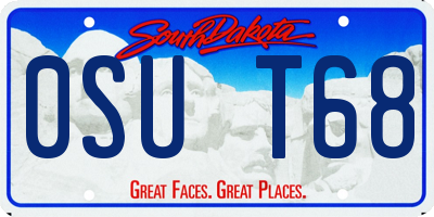 SD license plate 0SUT68