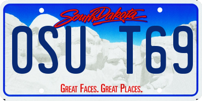 SD license plate 0SUT69
