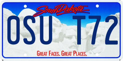 SD license plate 0SUT72