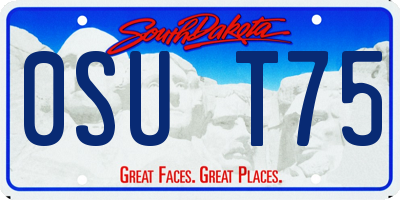 SD license plate 0SUT75