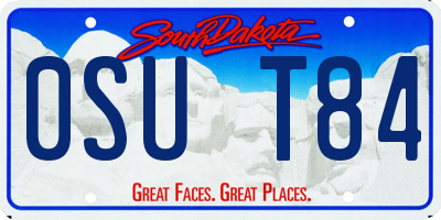SD license plate 0SUT84