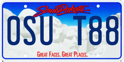 SD license plate 0SUT88