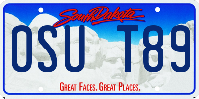 SD license plate 0SUT89