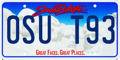 SD license plate 0SUT93