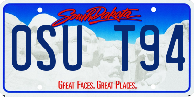 SD license plate 0SUT94