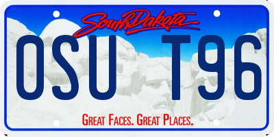 SD license plate 0SUT96