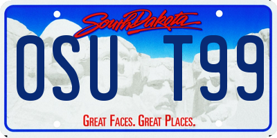 SD license plate 0SUT99