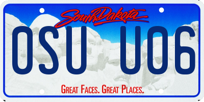 SD license plate 0SUU06