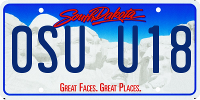 SD license plate 0SUU18
