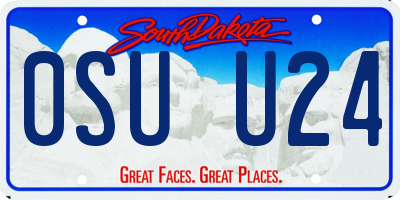SD license plate 0SUU24