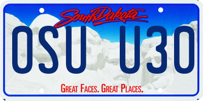 SD license plate 0SUU30