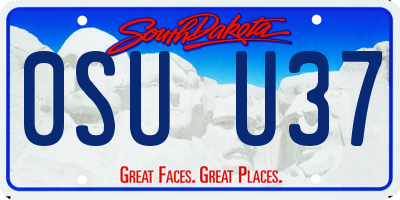 SD license plate 0SUU37