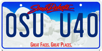 SD license plate 0SUU40