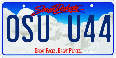 SD license plate 0SUU44