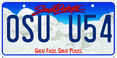 SD license plate 0SUU54