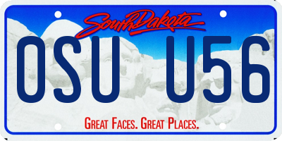 SD license plate 0SUU56
