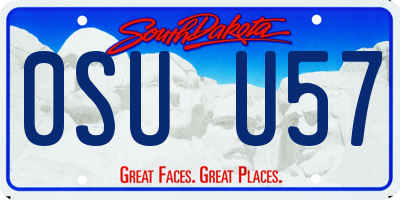 SD license plate 0SUU57