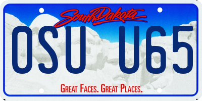 SD license plate 0SUU65