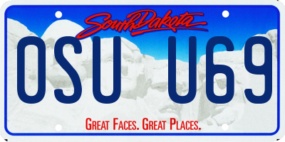 SD license plate 0SUU69