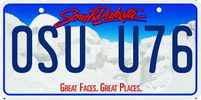 SD license plate 0SUU76