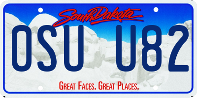 SD license plate 0SUU82
