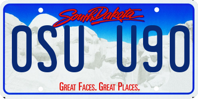 SD license plate 0SUU90