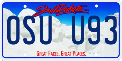 SD license plate 0SUU93