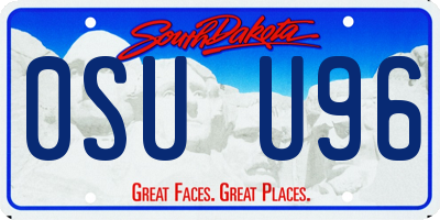 SD license plate 0SUU96