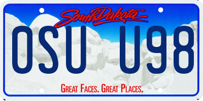 SD license plate 0SUU98