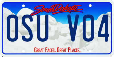 SD license plate 0SUV04