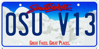 SD license plate 0SUV13