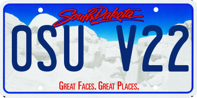 SD license plate 0SUV22