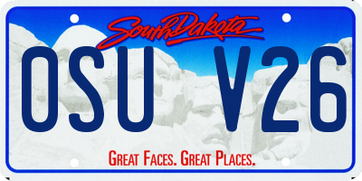 SD license plate 0SUV26