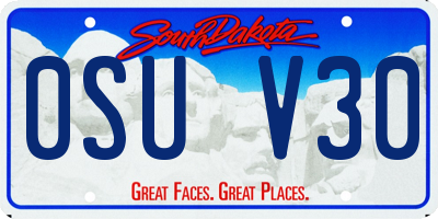 SD license plate 0SUV30