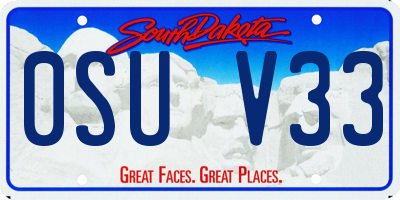 SD license plate 0SUV33